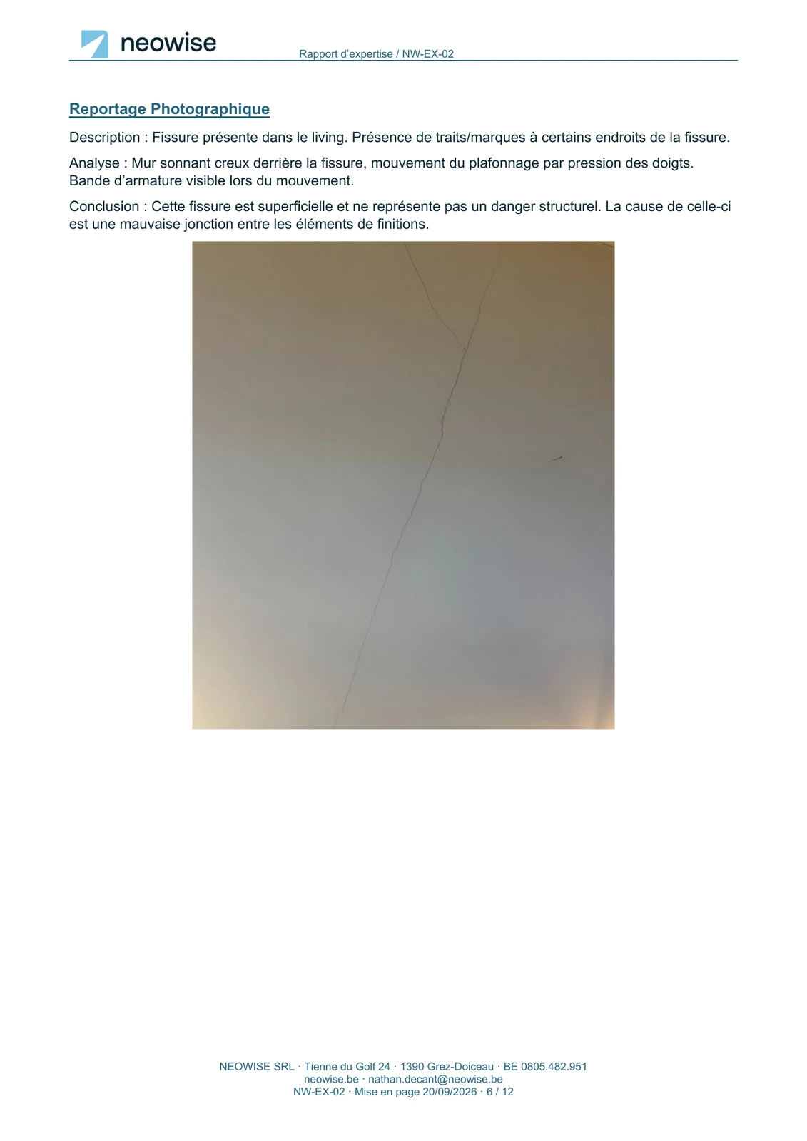 Rapport d’expertise — fissures · page 6