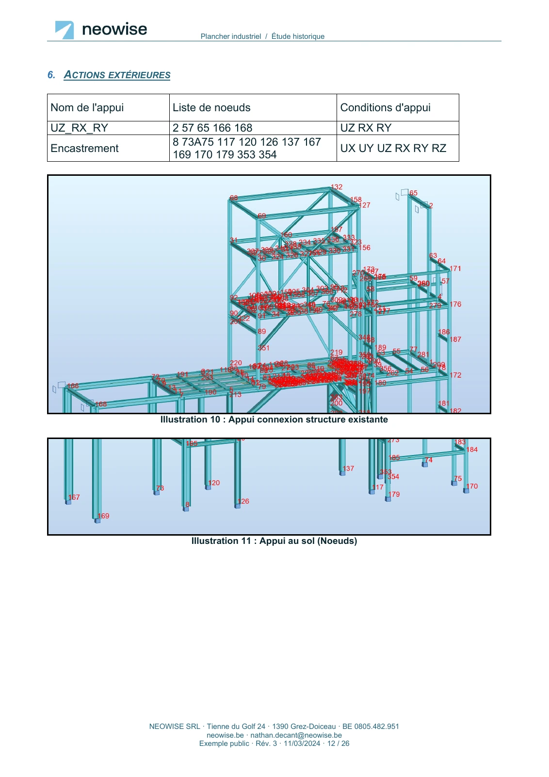 Note de calcul — renforcement de plancher, page 12. Le texte est disponible dans le PDF.